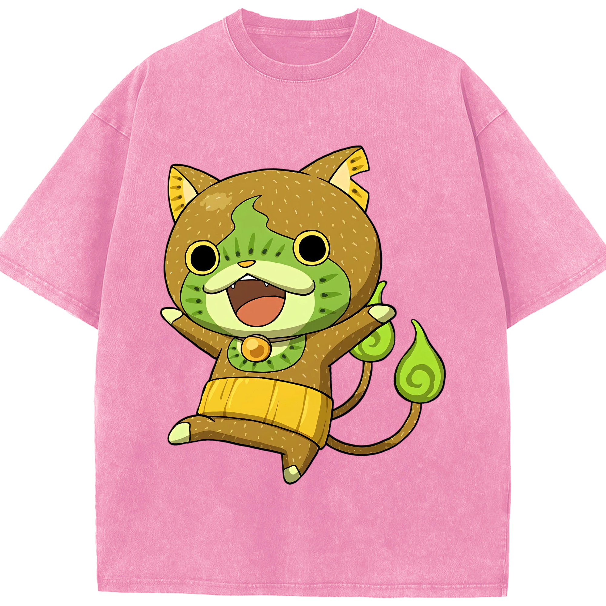 （画像用） 妖怪ウォッチ Yo-kai Watch 綿100% ヴィンテージ風 半袖Tシャツ（フロントプリント）